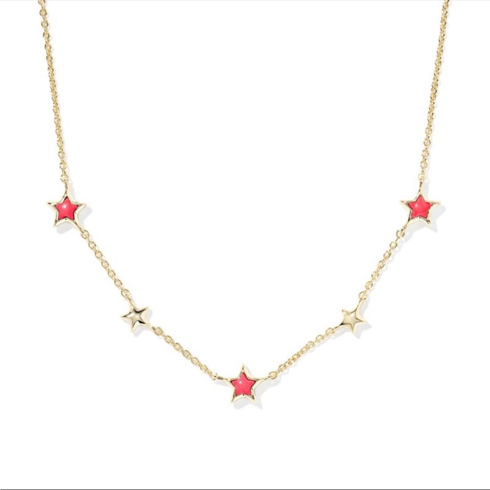 Kendra Scott Kayla Strand Necklace - Gold/Red